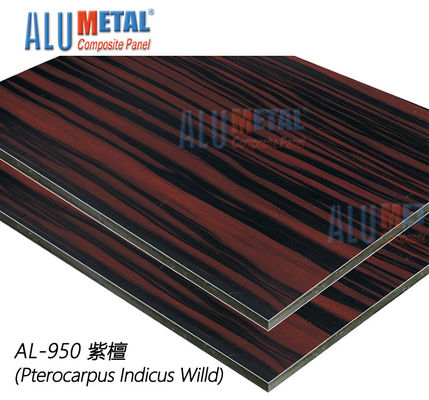 1220X2440mm نانو سطح چوبی آلومینیوم کامپوزیت پانل ورق Acp ورق 10 میلی متر