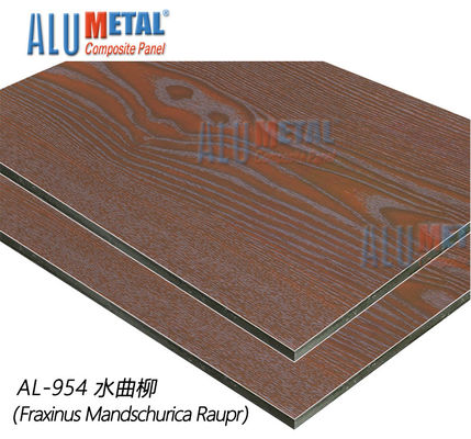 1220X2440mm نانو سطح چوبی آلومینیوم کامپوزیت پانل ورق Acp ورق 10 میلی متر