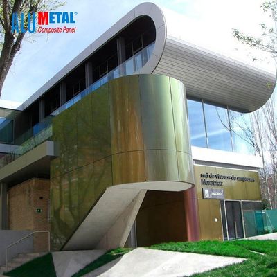 پانل های دیواری بیرونی آلومینیومی 5000 میلی متری 3 میلی متر کامپوزیت روکش مقاوم در برابر سایش