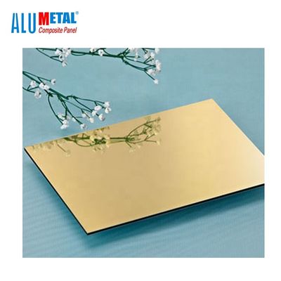 ورق آینه کامپوزیت آلومینیومی 1220 X 2440mm 0.5 میلی متر ضخامت HDPE Core