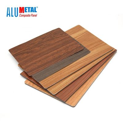 4mm 5800mm آلومینیوم چوبی کامپوزیت پانل آلومینیوم پارتیشن ورق پانل FEVE