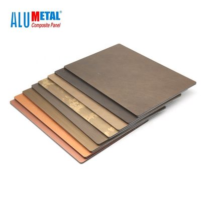 3 میلی متر فولاد PVDF Acm آلومینیوم کامپوزیت پانل مس Nacreous 1250 میلی متر