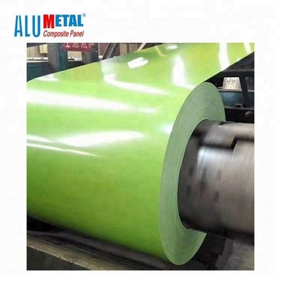 رنگ آمیزی 8011 2500MM کویل آلومینیومی روکش PVC روکش آلومینیومی روکش 0.06MM
