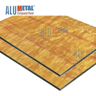 0.08mm 6mm چوب پلاستیک مرمر آلومینیوم کامپوزیت پانل دیوار خارجی روکش Odm
